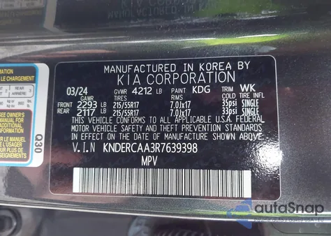 2024 Kia Seltos Ex from USA, damaged, VIN KNDERCAA3R7639398